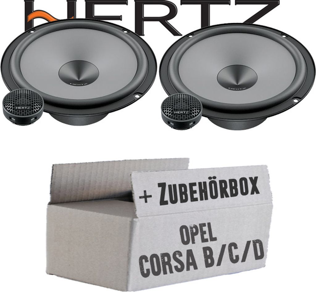Hertz K 165 - KIT - 16,5cm Lautsprecher Komposystem - Einbauset passend für Opel Corsa B/C/D - justSOUND