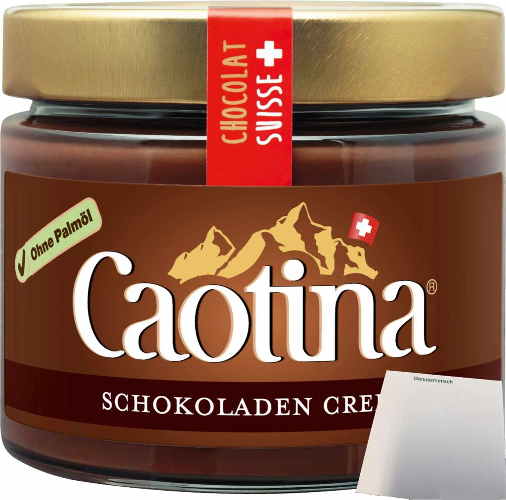 Caotina Choco-Crème Palmölfrei (300g Glas) + usy Block Produktbild 