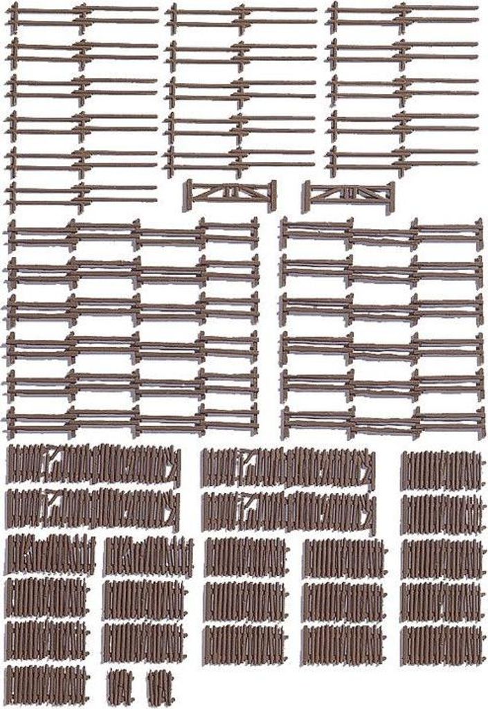 NOCH® Ländliche Zäune, Modellbau Zäune in Brauntönen, 290 Produktbild 