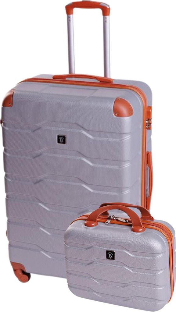 BERTOO Firenze Reisekoffer - Silber Set 2in1