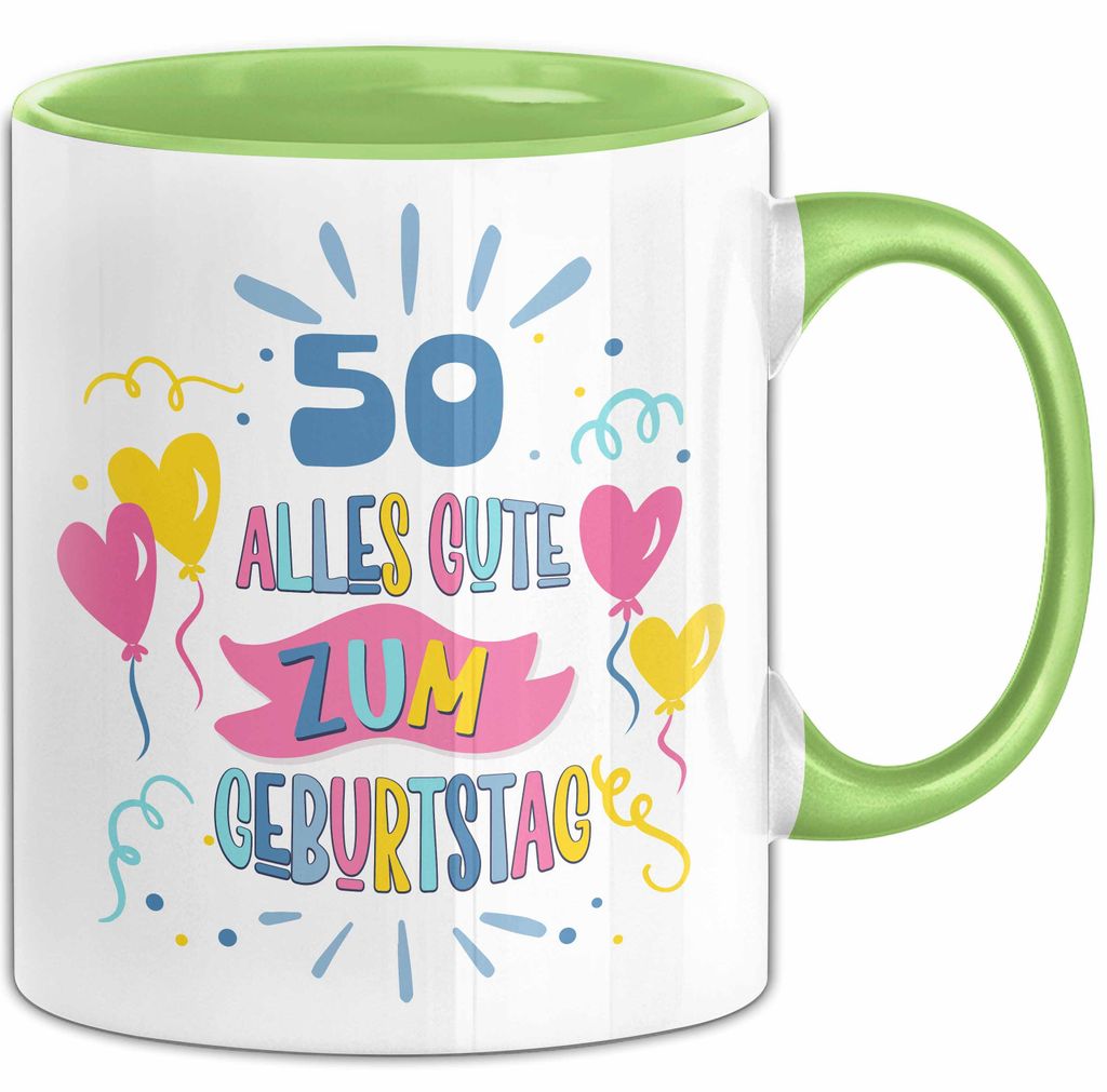 50. Geburtstag Tasse Geschenk Männer Frauen Lustig Alles Gute Zum Geburtstag 50er Geburtstags Grüße Geschenkidee (Grün)