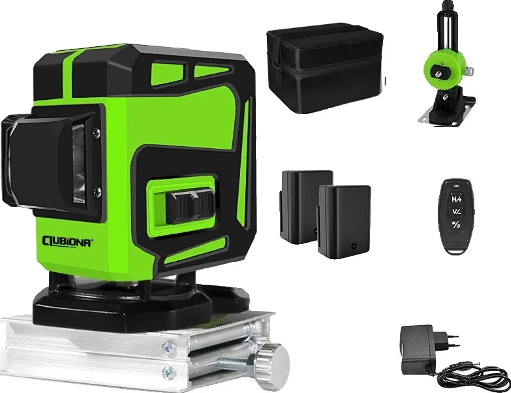 Niveau laser à faisceau vert 4D IE12CD avec télécommande sans fil