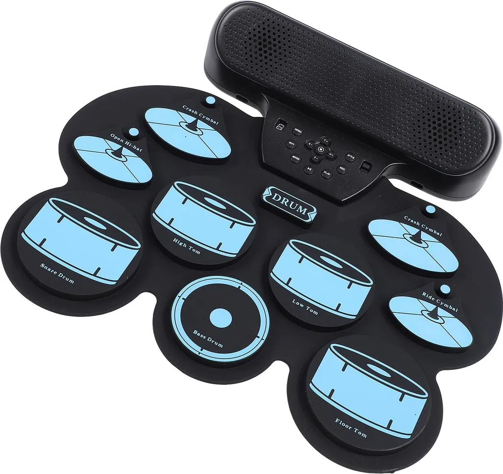Batterie électronique gain de place en silicone roulable pour petit espace