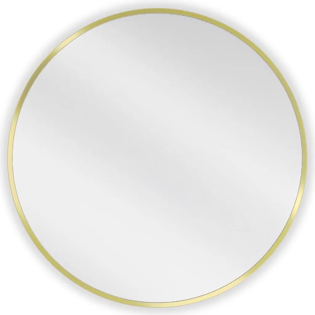 Mexen Loft specchio da bagno rotondo 60 cm, cornice dorata - 9850-060-060-000-50