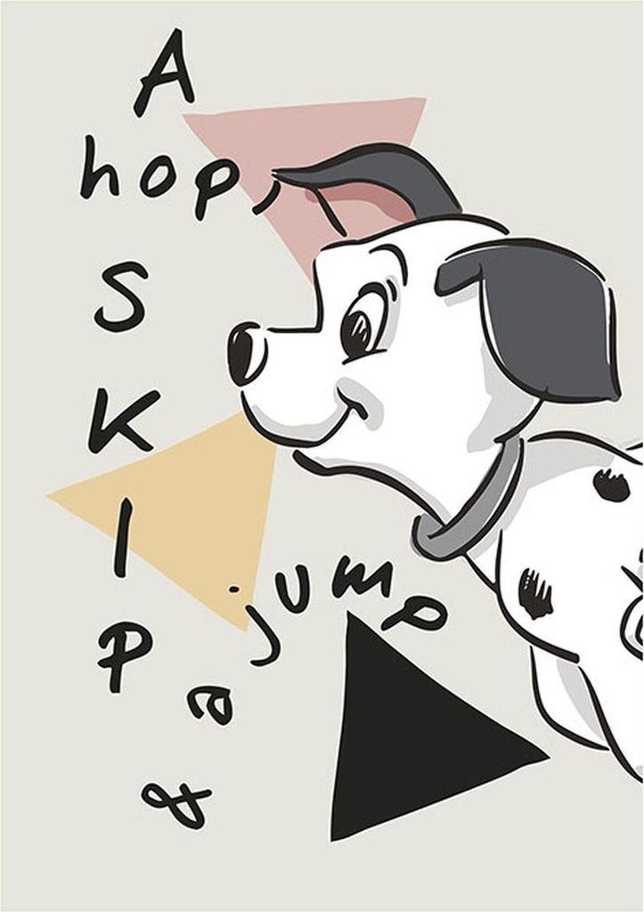 Disney Poster 101 Dalmatiner Grau - 610083 - 30 x 40 cm