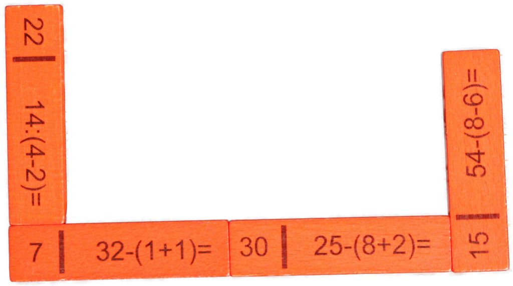 Domino aritmetico giocattolo educativo III LxHxP Immagine del prodotto 
