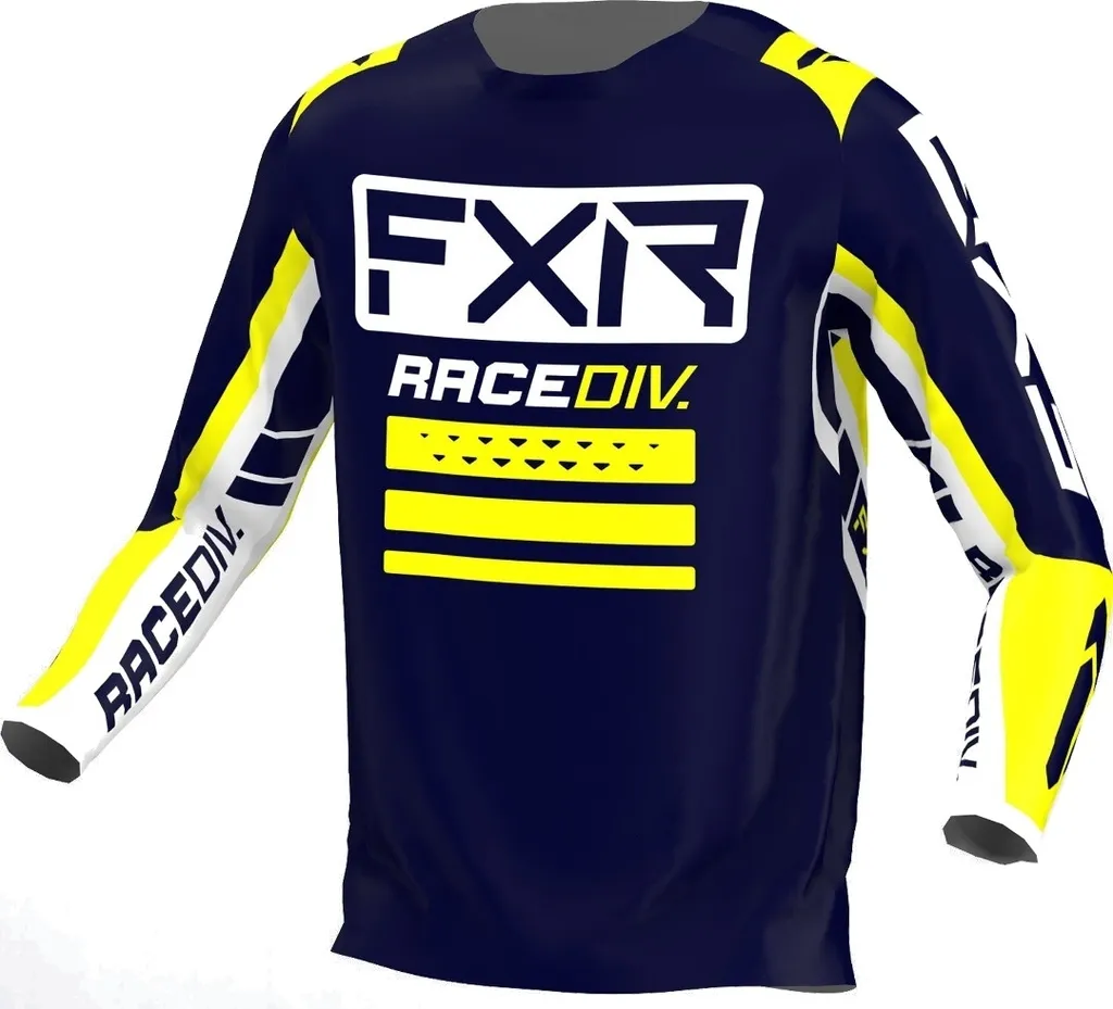 Maillot FXR Clutch Pro Respirant Bleu Jaune S - Haute Résistance MX