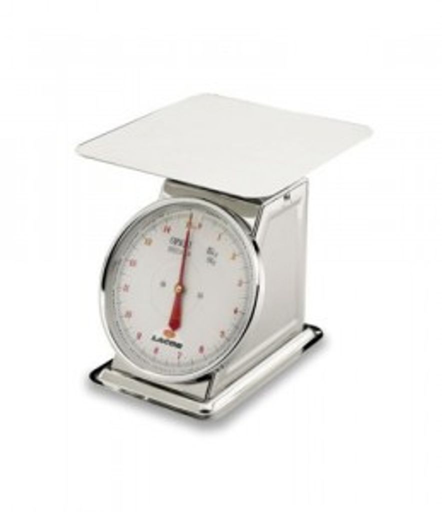 Lacor-61715-MECHANICAL SCALE W/FLAT TOP ST.ST.15 KG