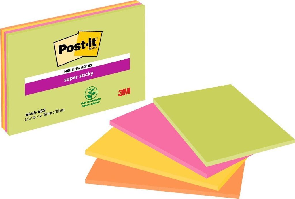 Post-It 6445 pouch autoadesiva Rettangolo Verde, Arancione, Immagine del prodotto 
