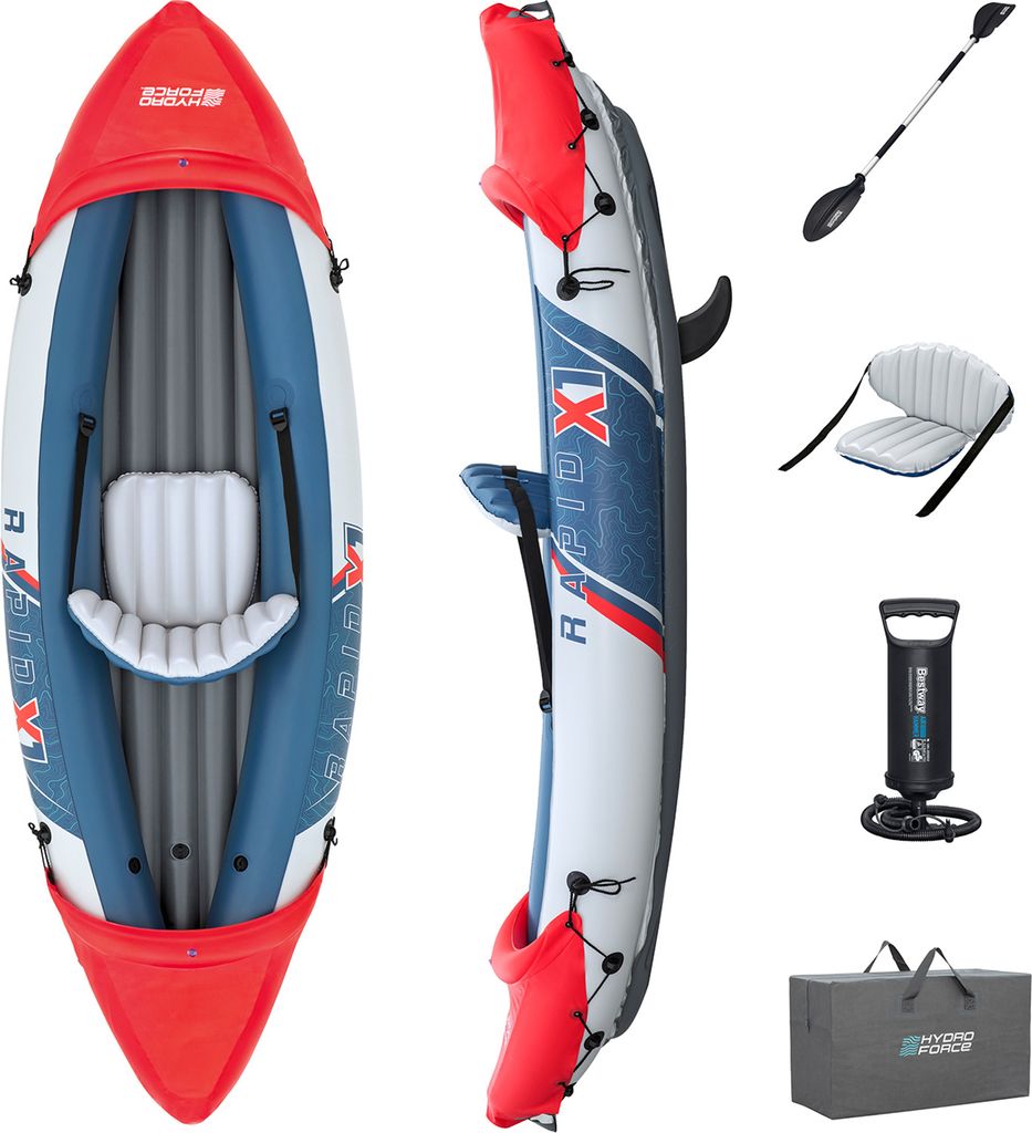 Bestway 65176, Cestování/rekreace, Raft, Šedá, Červená, Obrázek produktu 