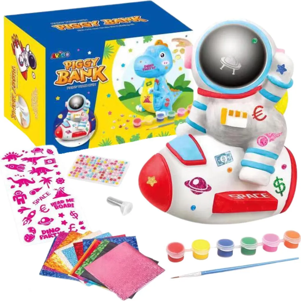 Set peinture astronaute avec autocollants et boîte de rangement XXL