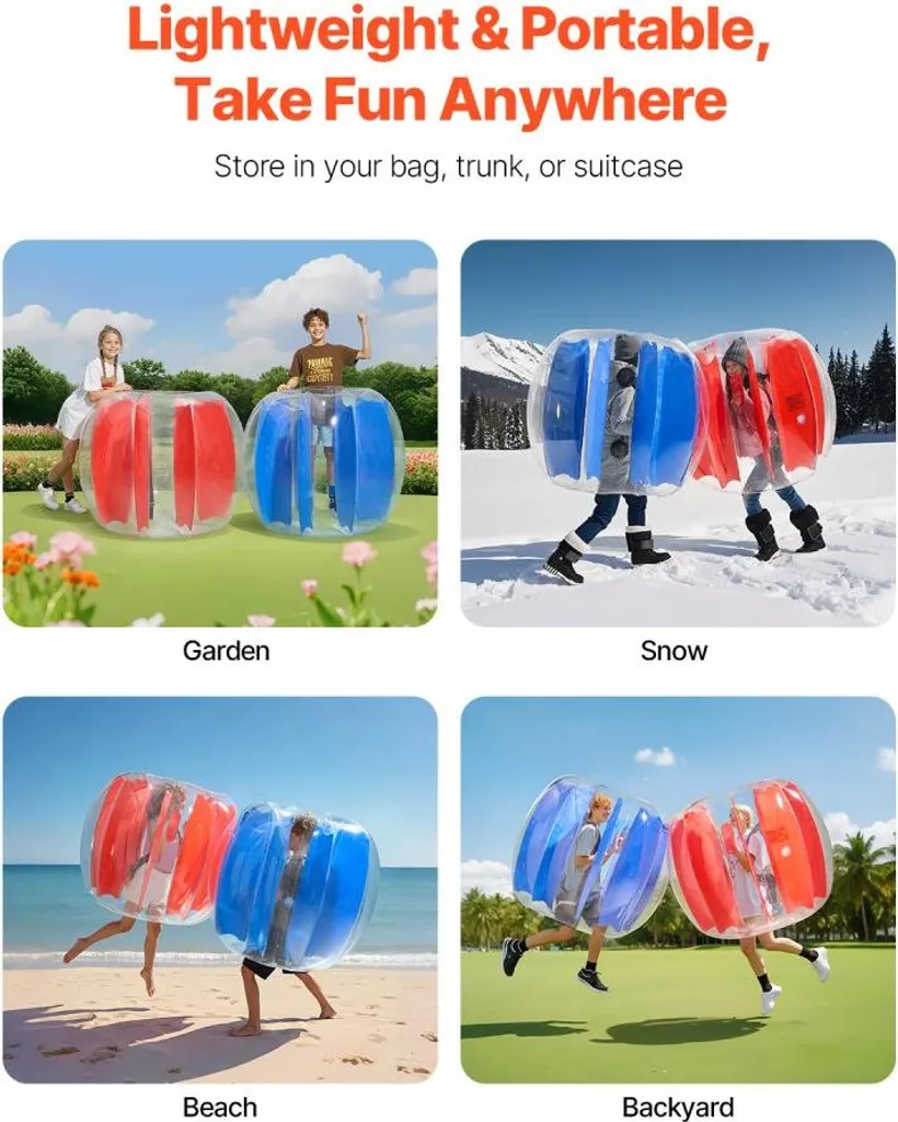 Bumper Ball gonflable 1,2m Design Rayé en PVC Haute Qualité - Pack de 2