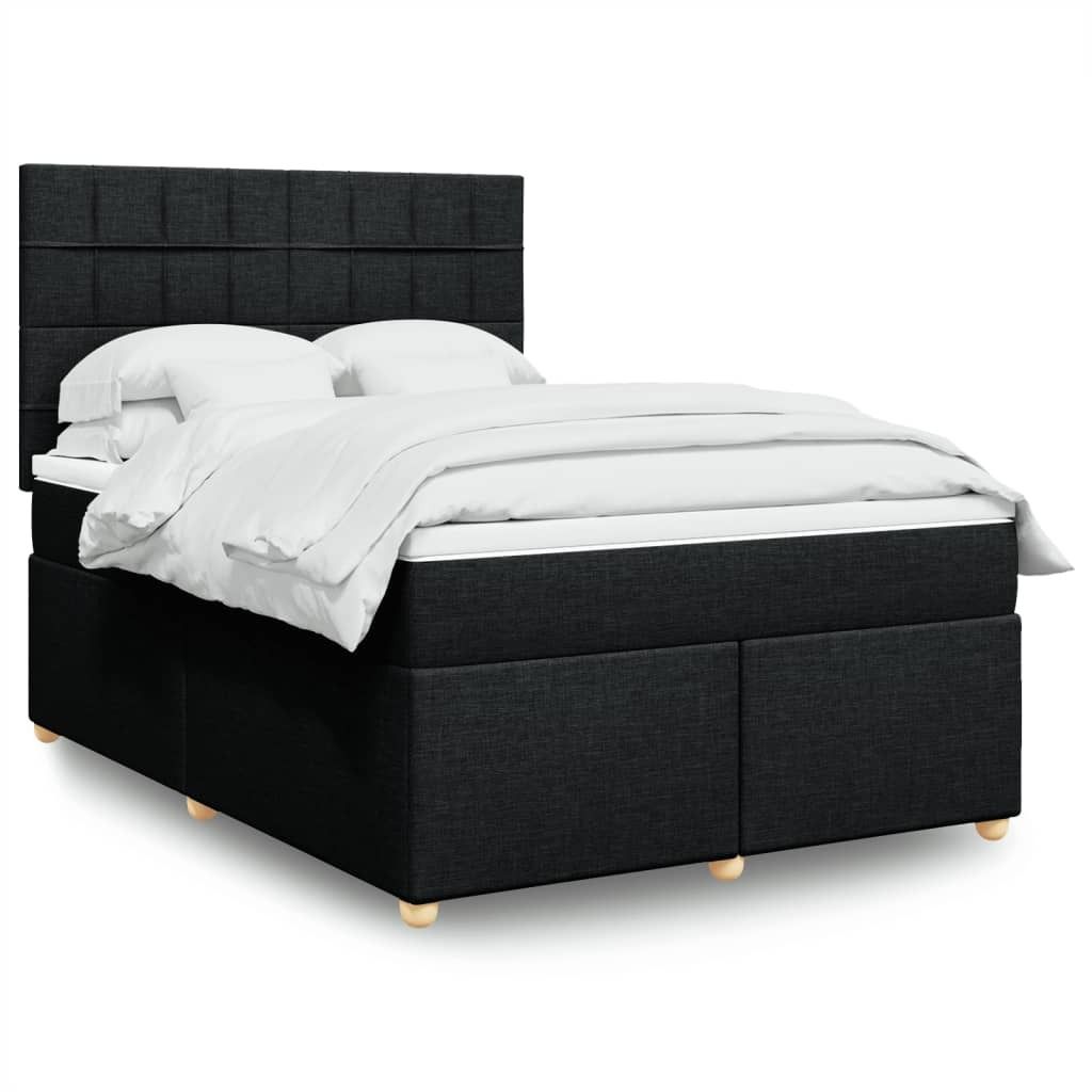 "2026 Promotion" Boxspringbett mit Matratze - Schwarz - 140x200 cm - Stoff - Polsterbett CC15589