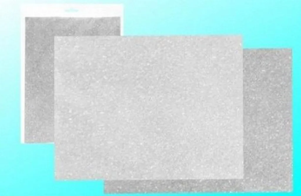Kit 5 Fogli Cartoncino Glitter Argento 23x33cm - Decorazioni Feste