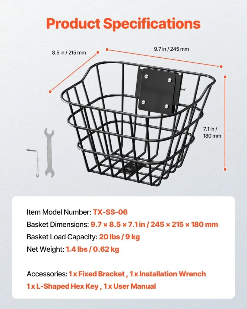 Panier de roue avant pour scooter de mobilité avec fixation renforcée - 7
