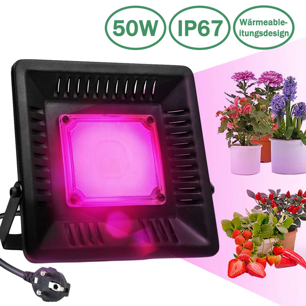 LED Wachstumslampe Pflanzenlampe 100W Pflanzenlicht Vollspektrum Grow Lampe 220V 