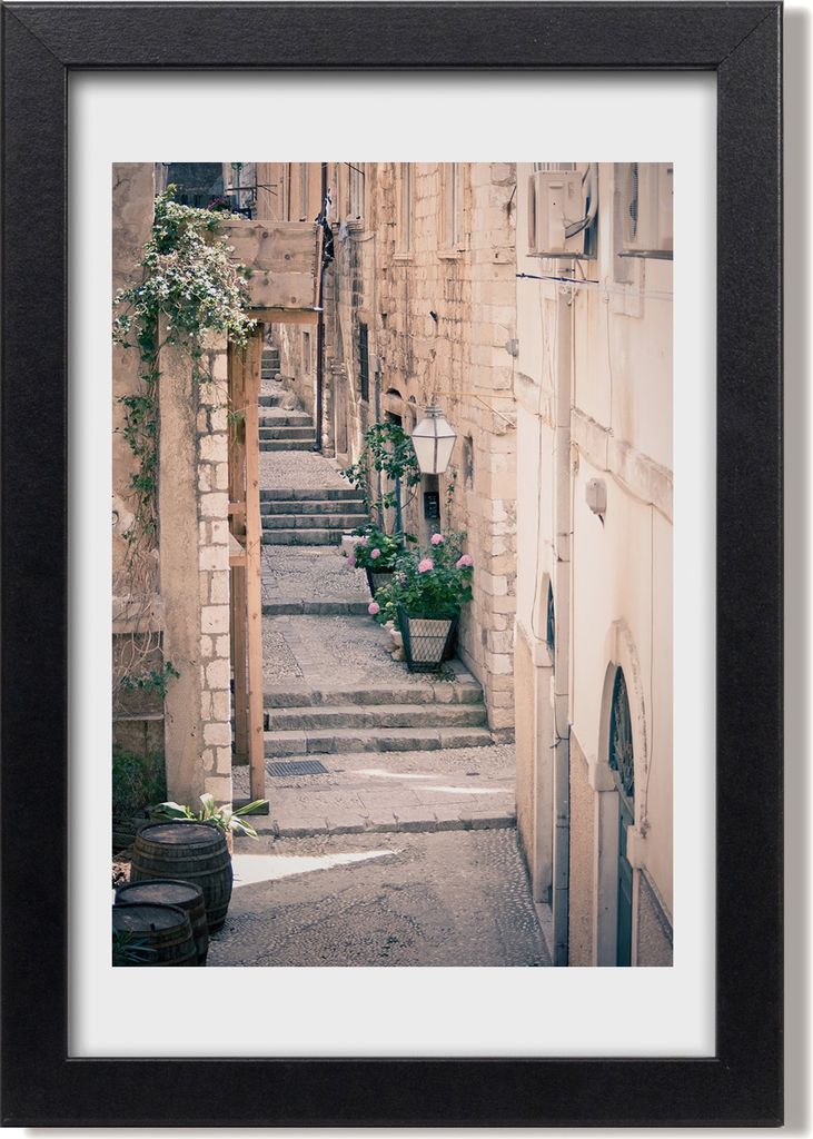 Bild 20x30 MDF-Rahmen, Wandkunst Dubrovnik, Kroatien