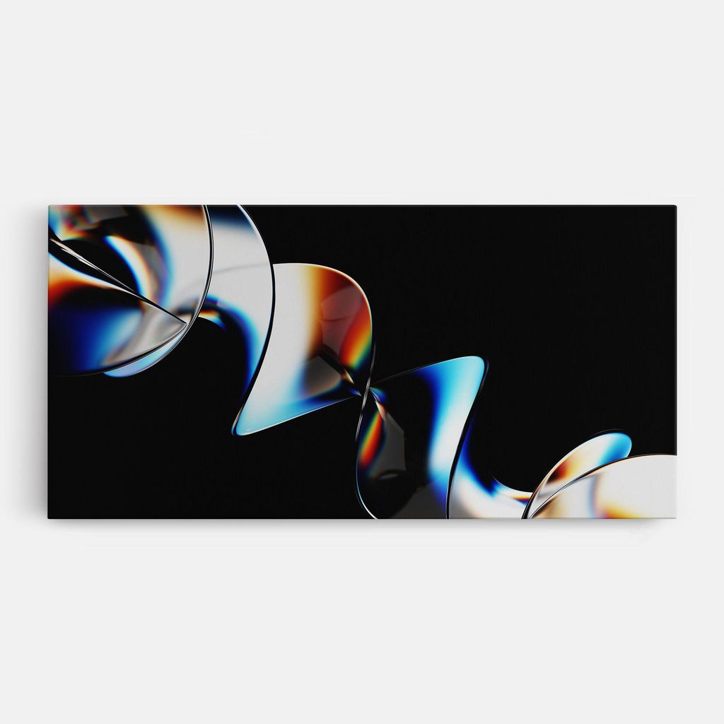 ARTHUB Leinwandbild 60x120 cm, Metal Spiral | Wohnzimmerdekoration, Hängende Bilder, Wanddekoration, Heimdekoration, Abstrakte, Optische Täusch...
