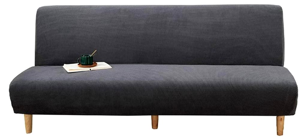 Sofabezug ohne Armlehnen - Stretch Sofaüberwurf für klappbare Schlafsofas