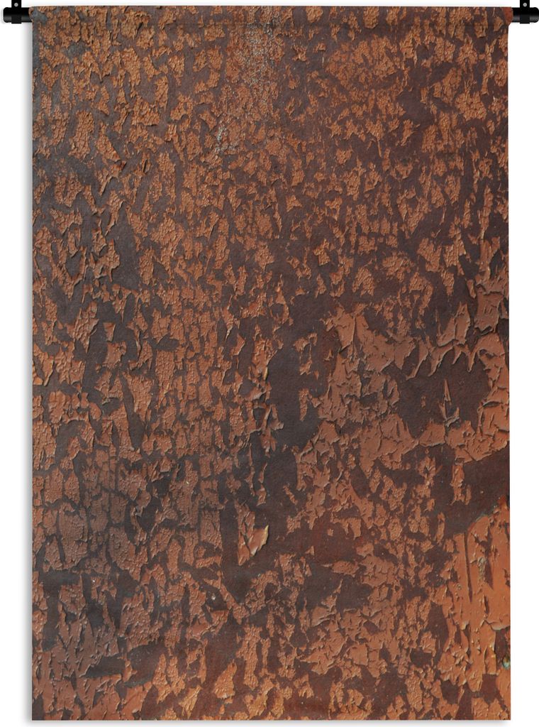 MuchoWow Wandteppich Wandbehang Rost - Braun - Orange - Metall - Muster - Struktur 60x90 cm Tapisserie Dekoration Wandtuch - Foto-Teppich - Abwas...