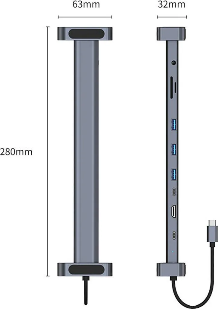 Adaptateur USB-C Multiport 10 en 1 pour MacBook et PC Portables Windows - 4