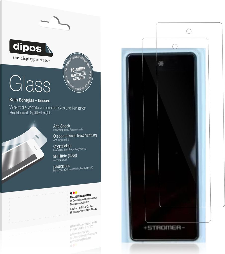 2x Schutzfolie für Stromer ST3 Omni - Anti-Shock 9H Folie dipos Glass Kunststoffglas
