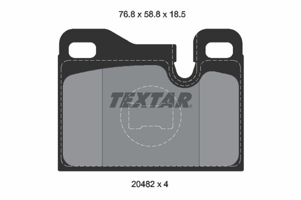 TEXTAR Bremsbeläge Satz für PORSCHE 944 2048203