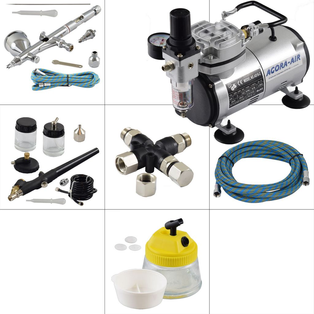 Agora-Tec Airbrush Komplett-Set EXPERT VIII.3