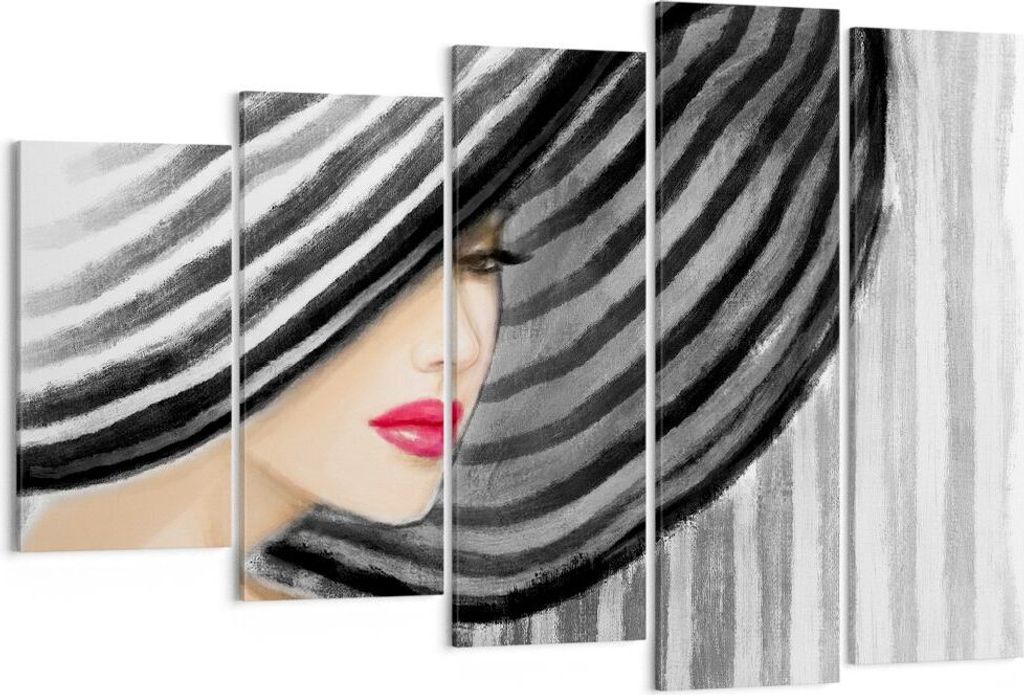 Bild auf Leinwand - Leinwandbild - frau stil mode - 150x100cm - Wand Bild - Wanddeko - Wandbilder - Leinwanddruck - Bilder - Kunstdruck - Wanddekor...