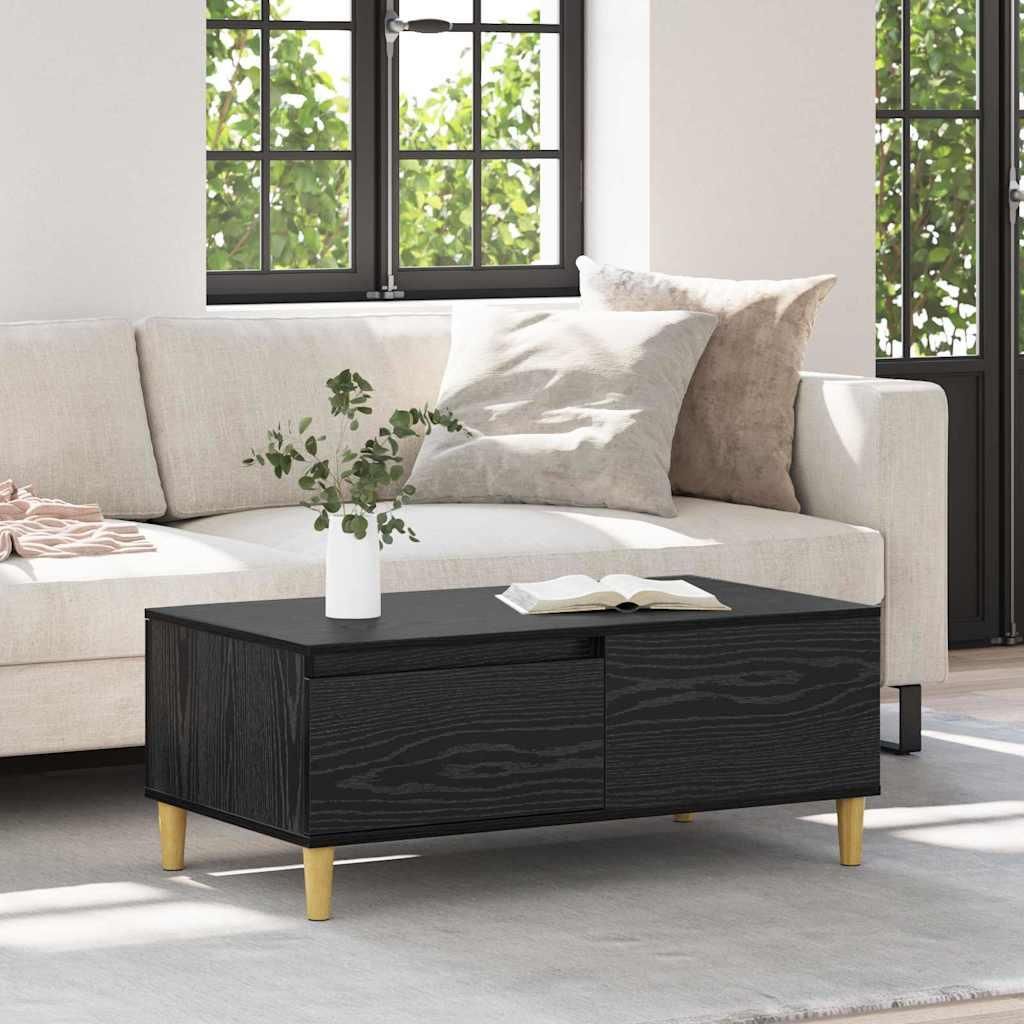 Maison Exclusive - Couchtisch Schwarz Eichen-Optik 90 x 50 x 35 cm Holzwerkstoff