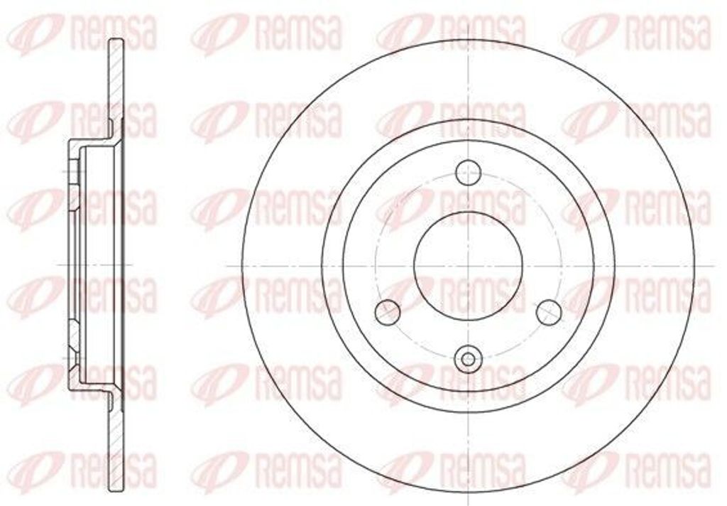 2x REMSA Bremsscheibe 6070.00 vorne passend für PEUGEOT 106 I (1A 1C) 238mm