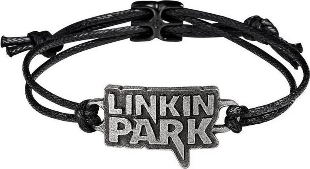 Linkin Park - Handgelenkband für Herren/Damen Unisex, Mit Schnur, Logo RO15376 (Einheitsgröße) (Schwarz)