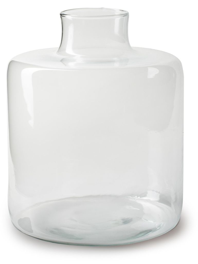 Jodeco Blumenvase - transparent - Glas - D19 x H23 cm