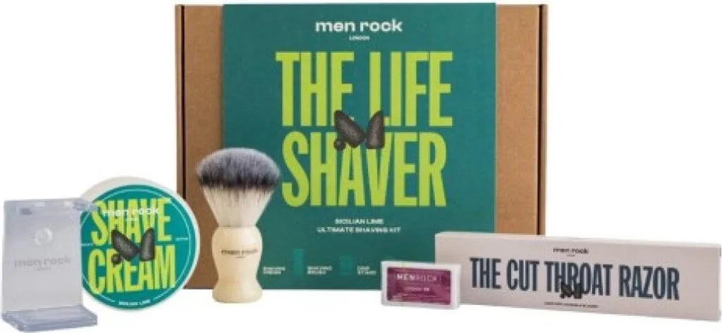 Coffret de rasage au citron vert de Sicile avec rasoir coupe-chou ultime