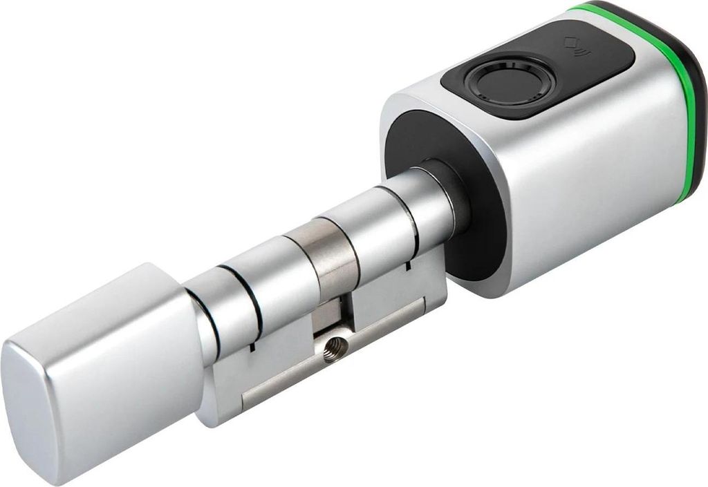Smartes Türschloss - RFID-Schließzylinder - Öffnung per Karte - Für Haus und Büro - Silber