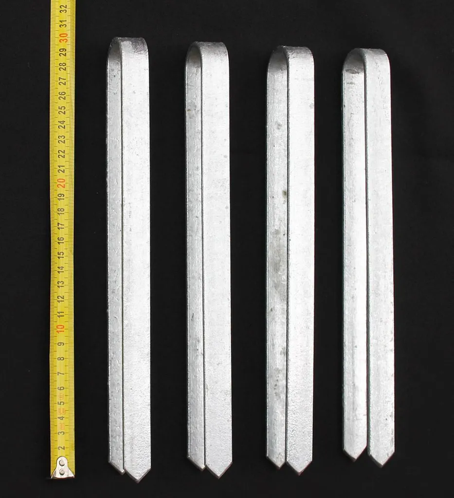 Ancrage au sol galvanisé 30 cm haute résistance pour arc de roses DanDiBo