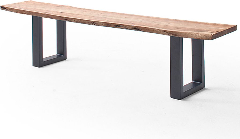 Esszimmer Sitzbank mit 160 cm Breite, Akazie massiv, natur lackiert - COSENZA-06