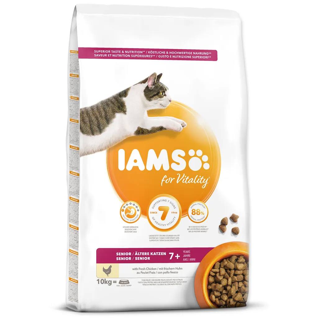 IAMS Adult Chicken 10 kg - Alimento Completo per Gatti di Razza