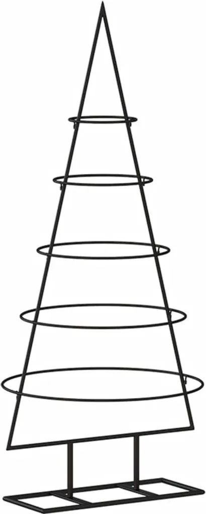 Arbre de Noël design en métal noir 90 cm - Sapin artificiel moderne