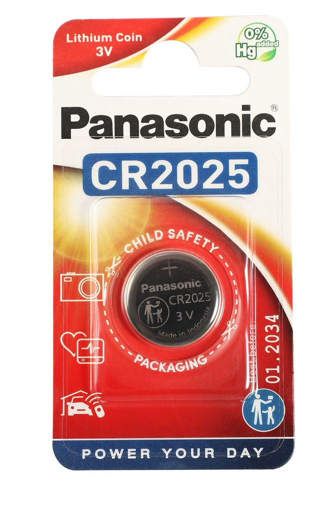 Panasonic CR2025L/1BP 1 Panasonic CR 2025 Lithium Power Productafbeelding 