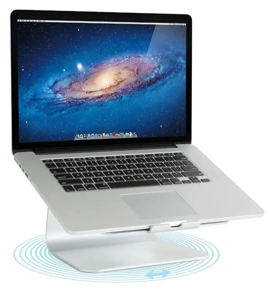 Support PC mStand360 Rain Design en Aluminium Argent Base Pivotante - 3