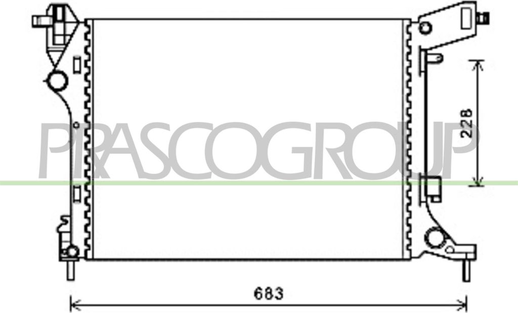 PRASCO FT040R001 Kühler Wasserkühler Motorkühler für FIAT 500L (351, 352)