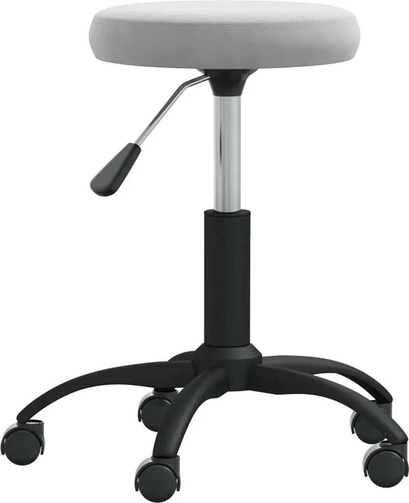 Tabouret de massage ergonomique velours gris pour soulager le dos