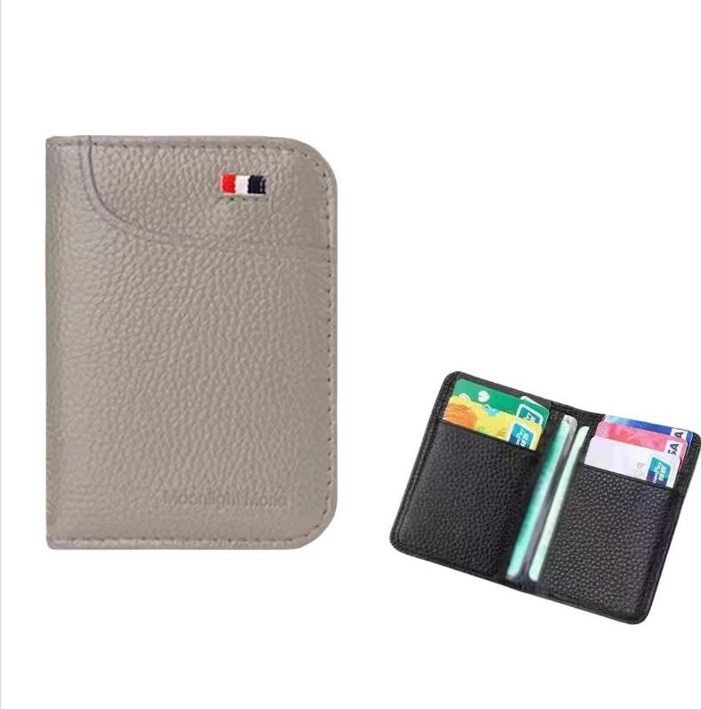 INF Schlanker, minimalistischer Kartenhalter für Bankkarten und Ausweise Grau