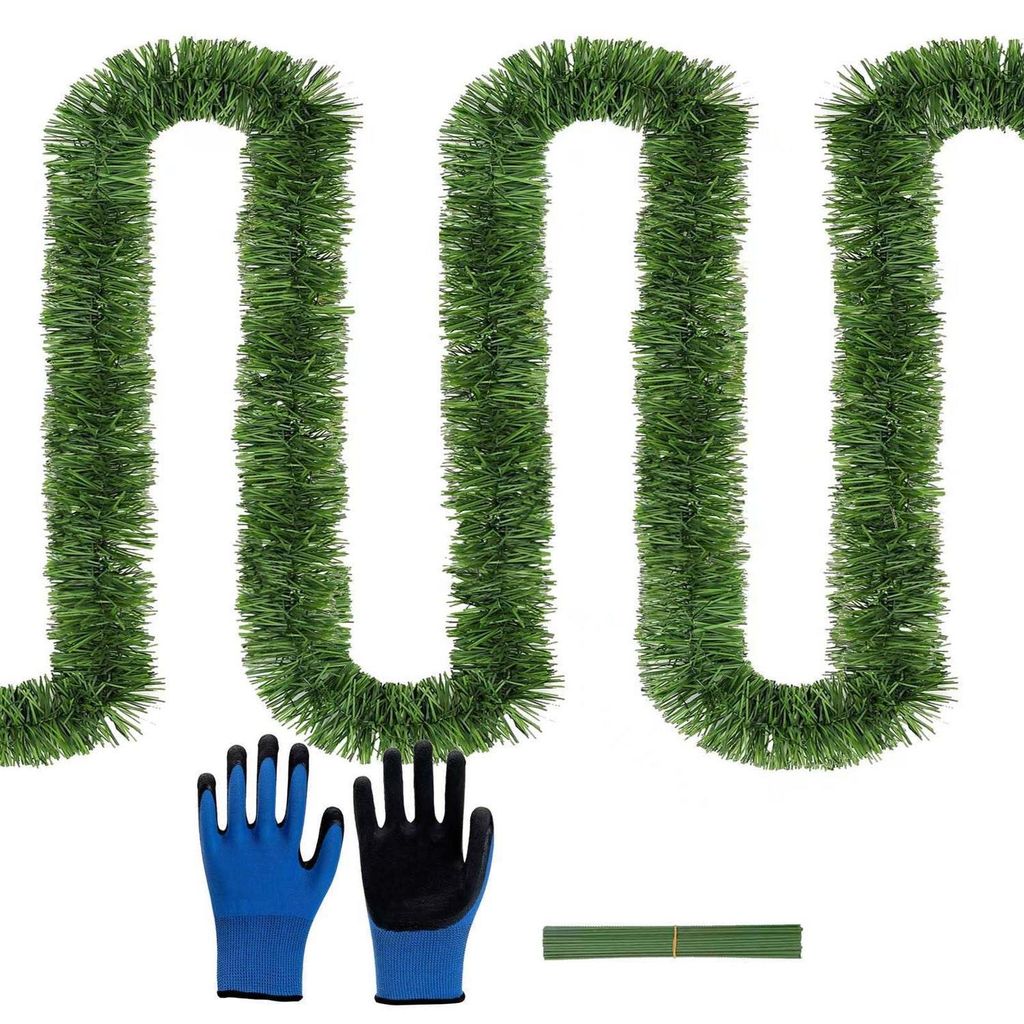 Kunstmatige dennenkrans, 10 meter, groen, voor binnen- en Productafbeelding 