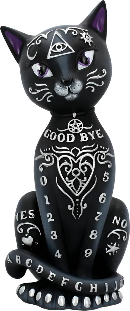 Figurine Chat Ouija 26cm - Idée Cadeau Originale Adepte Ésotérisme