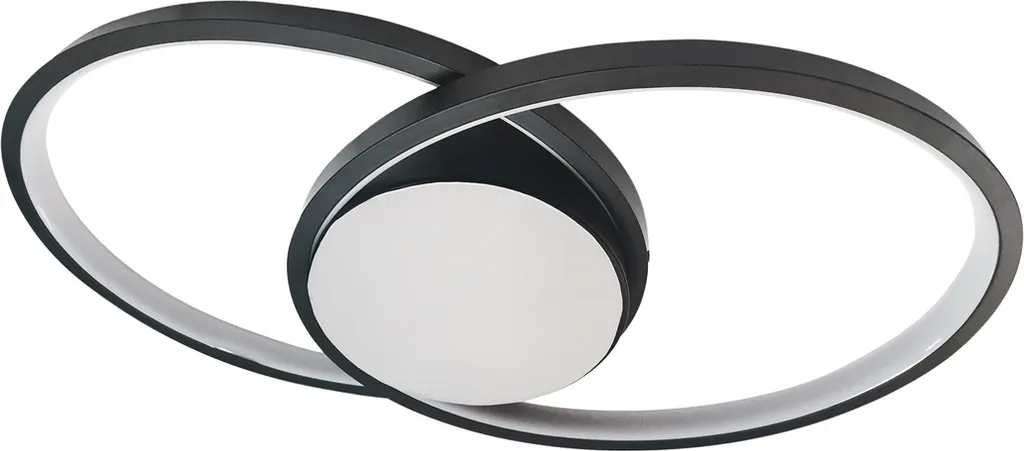 Lampada LED FOCUS ML6413 Milagro 40W | Plafoniera Nera Design Moderno