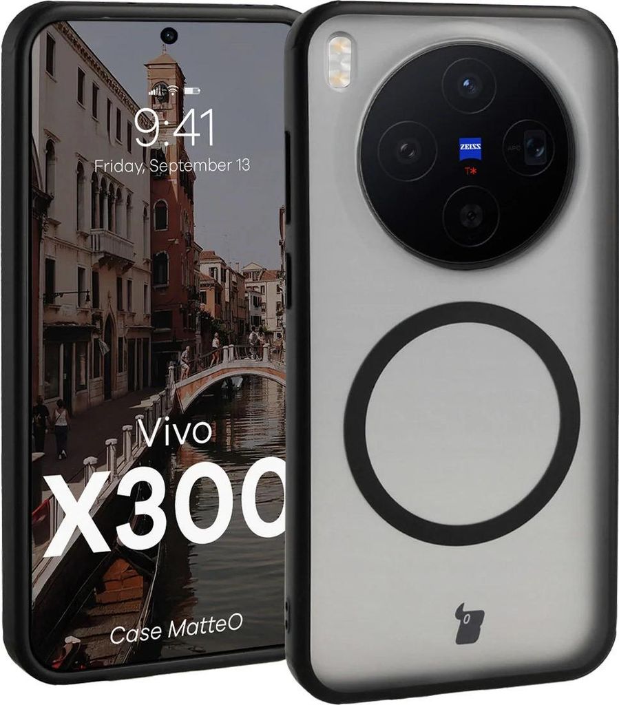 Handyhülle mit Magnetring für Vivo X300, Bizon Case MatteO, Produktbild 