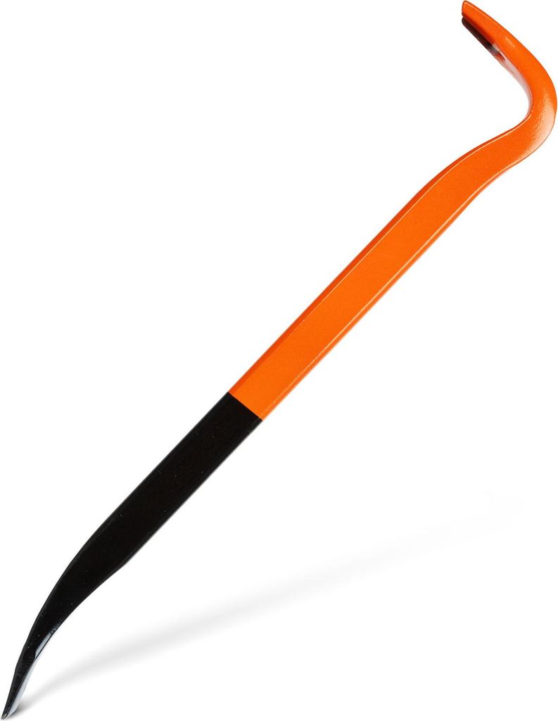 Brechstange aus gehärtetem Stahl - Abbruch- und Montagewerkzeug - 450 X 25 X 12 Mm - gebogene Spitze für Nägel und Heben - Schwarz Gelb - 1 Kg [...