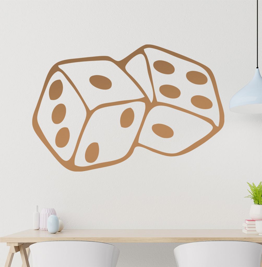 Würfel Wandtattoo in 6 Größen - Wandaufkleber Wall Sticker - Dekoration, Küche, Wohnzimmer, Schlafzimmer, Badezimmer